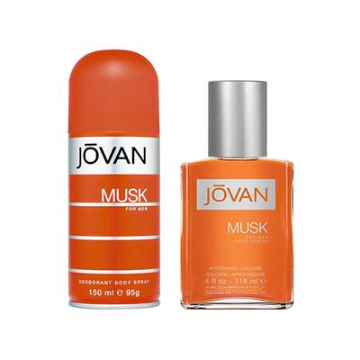 Jovan Musk Body Spray 150ml + After Shave 118ml Set 1's - Aftershave Lotion