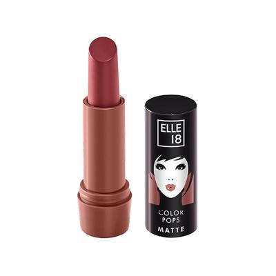 Elle 18 Color Pops Matte, Nude Nectar, Matte Finish, Moisturising Lipstick 4.3 g - Lipsticks