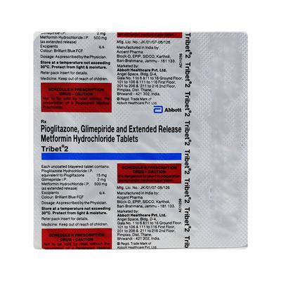 TRIBET 2mg Tablet 15's - Diabetes-Ant