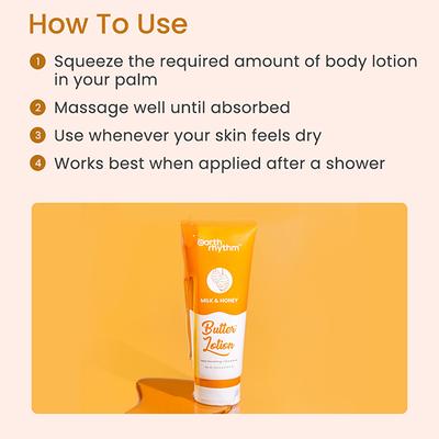 Earth Rhythm Milk and Honey Butter Lotion 200 gm - Lotions & Creams