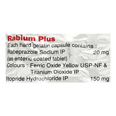 Rabium Plus Capsule 10'S - Ulcer/Reflux/Flatulence-Aaa