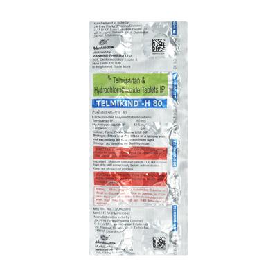 Telmikind H 80mg Tablet 10'S - Hypertension-Ang