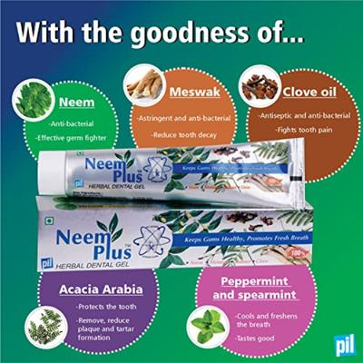 Neem Plus Herbal Dental Gel (Pack Of 2 X 100 g) 1's - Toothpaste