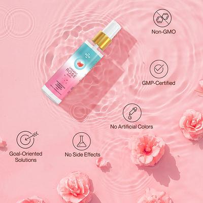 Setu Organic Rose Water/Gulab Jal Spray - Premium Face Mist, Toner for Brighter and Hydrated Skin 100 ml - Toners