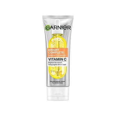 Garnier Vitamin C + Serum Face Wash for Brightening & Tan Removal for all Skin Types 100 gm - Face Wash & Cleansers