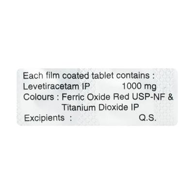 Levera 1000 Tablet 10 'S - Epilepsy/Convulsion-Ant
