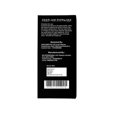 Love Earth Premium Reed Diffuser Coffee Toxin Free Lasting Fragrance 30 ml - Diffuser