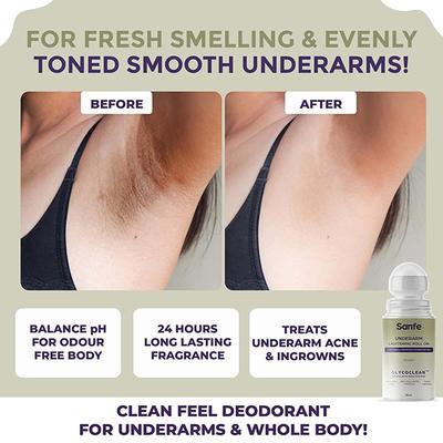 Sanfe Underarm Lightening Roll on with 5% AHA 3's - Women Deodorants/Roll-Ons