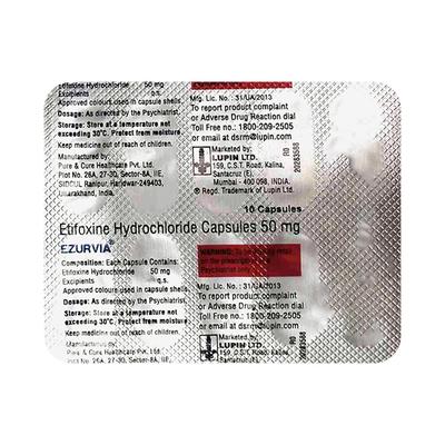 EZURVIA 50mg Capsule 10's - Anxiety-Anx