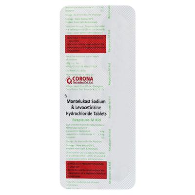 Respicure M Kid 4/2.5mg Tablet 10'S - Asthma/COPD-Ast