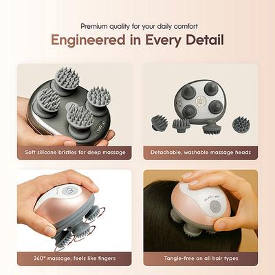 Ikonic Me ZEN Electric Scalp Massager-Pearl White Rosegold 1's - Massagers