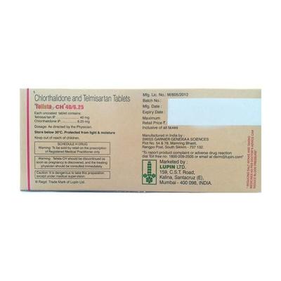 Telista CH 40/6.25mg Tablet 10'S - Hypertension-Ang