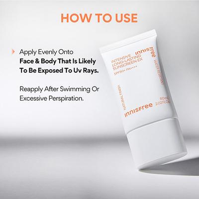 Innisfree Intensive Long Lasting Sunscreen SPF 50+ PA++++ 60 ml - Face Sunscreen