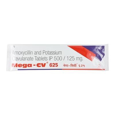 Mega CV 625mg Tablet 10'S - Bacterial Infections-Pen