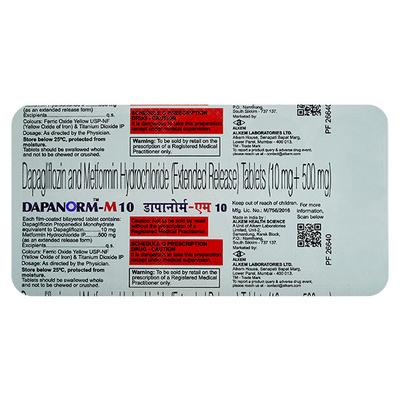 DAPANORM M 10 Tablet 10's - Diabetes-Ant