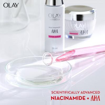 Olay Luminous Niacinamide + AHA Moisturizer Reduce Acne Marks for Clearer, Smoother Skin 50gm - Face Moisturizers