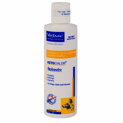 Virbac Ketochlor Dogs Cats and Horses Shampoo 200 ml - Pet Grooming