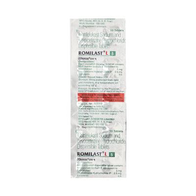 Romilast L 5/2.5mg Tablet 10'S - Allergies-Ant