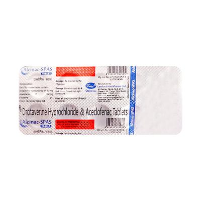 Alcinac Spas Tablet 10'S - Muscle Spasm-Ant