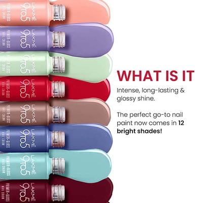 Lakme 9To5 Primer + Gloss Nail Colour Desert Rose 6 Ml - Nail Polish