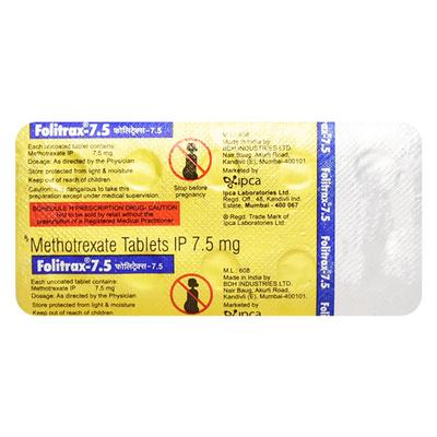 Folitrax 7.5mg Tablet 10'S - Cancer Oncology-Cyt