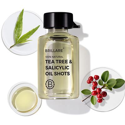 Brillare Tea Tree and Salicylic Oil Shots for Itchy, Flaky, Dandruff Prone Scalp 48ml - Hair Oils