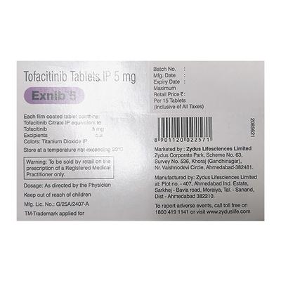 EXNIB 5 Tablet 15's - Rheumatoid Arthritis-Dis