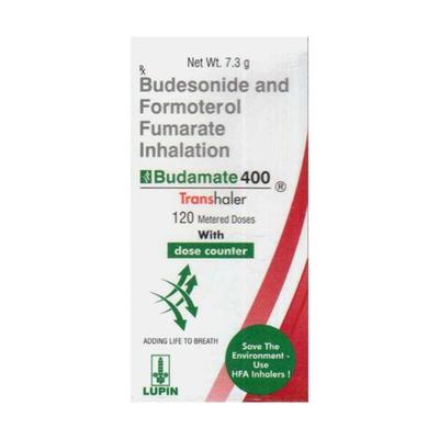 Budamate 400 with Dose Counter 120MD Transhaler 1's - Asthma/COPD-Ast