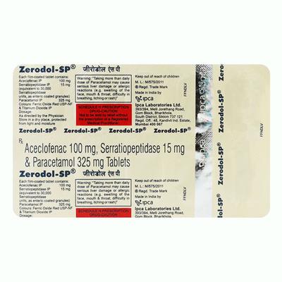 Zerodol-SP Tablet 10's - Pain relief-Nsa