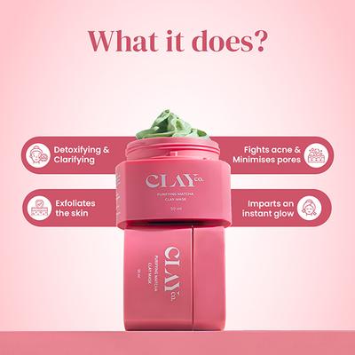 Purifying Matcha Clay Mask 50gm - Face Packs