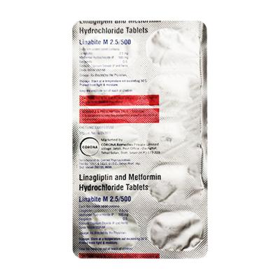 LINABITE M 2.5/500 Tablet 10's - Diabetes-Ant
