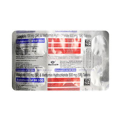 ZUKANORM M SR 500 Tablet 10's - Diabetes-Ant