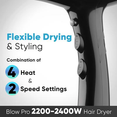 Vega Blow Pro 2200-2400W Hair Dryer With Comb, Concentrator & Diffuser Nozzles, (Vhdp-05) 1's - Hair Dryers