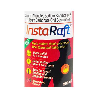 INSTARAFT SUGAR FREE MIXED BERRY FLAVOUR Oral Suspension 200ml - Ulcer/Reflux/Flatulence-Aaa