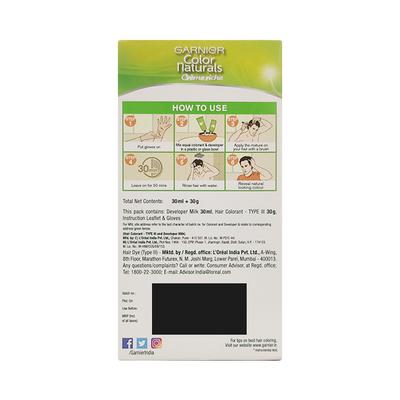 Garnier Color Naturals Creme Riche for Men - 1 Natural Black 60 gm - Crème