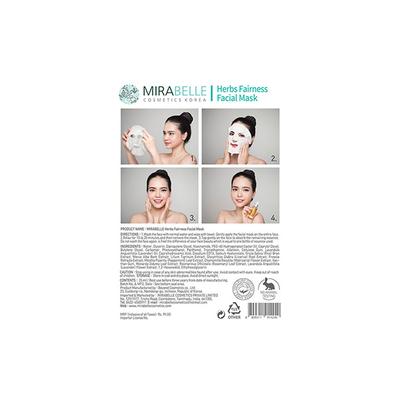 Mirabelle Korea Herbs Fairness Facial Mask 25 Ml - Sheet Masks