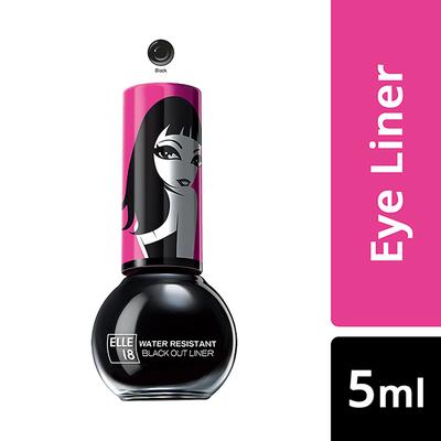 Elle 18 Water Resistant Black Out Eye Liner, Black 5 ml - Eyeliners