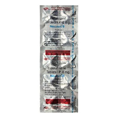 Neuvert 8mg Tablet 10'S - Vertigo-Ant