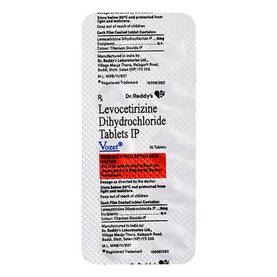 Vozet 5mg Tablet 10'S - Allergies-Ant