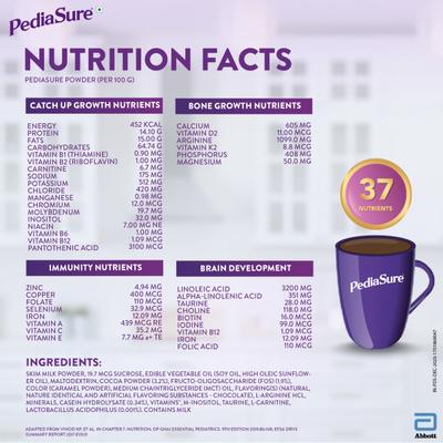 Pediasure Scientifically Designed Nutrition Drink Refill - Chocolate Flavour 950 g - Kids Nutrition