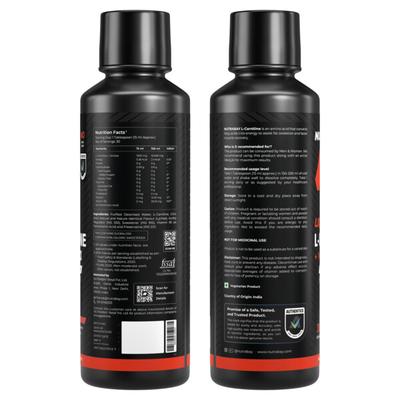 Nutrabay L Carnitine +Vitamin B5 Liquid - Lychee Crush 450 ml - Workout Essentials