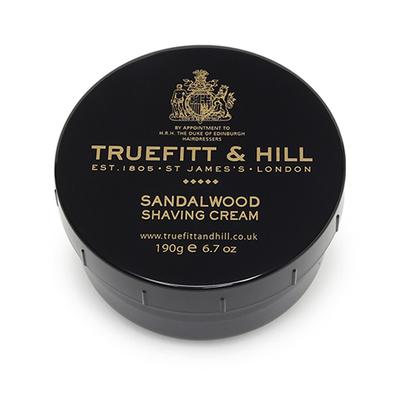 Truefitt and Hill Sandalwood Shave Cream Bowl Signature Product of Truefitt and Hill Essential Grooming Collection Best For Dry Skin 190 gm - Shaving Creams