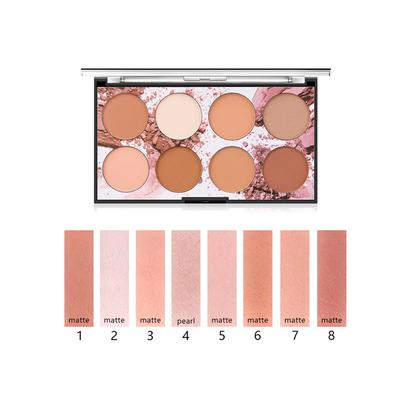 Miss Rose Professional 8 Color Face Highlighting & Contour Palette 7003 - 050N 01 20 gm - Face Palettes