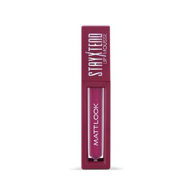 Matt Look Stayxtend Lip Mousse Enriched With Vitamin E & Non Sticky, Deep Magenta-18 4 ml - Liquid Lipsticks