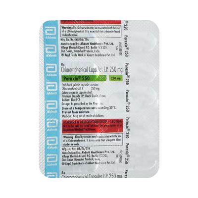 Paraxin 250mg Capsule 10'S - Bacterial Infections-Chl