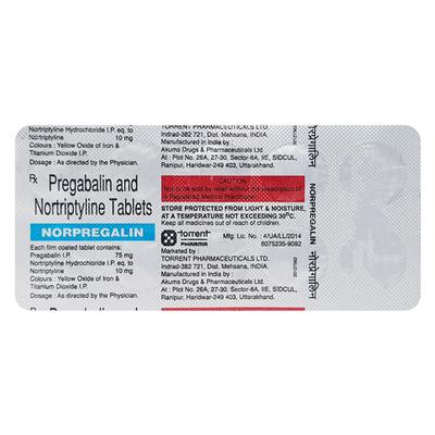 Norpregalin Tablet 10'S - Neuropathic Pain-Dru