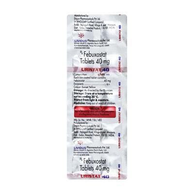 Uristat 40mg Tablet 10'S - Gout