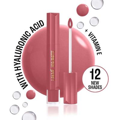 Lakme 9to5 Hya Matte, All Day Pink, Hydrating Liquid Lipstick with Hyaluronic Acid 5.3 ml - Liquid Lipsticks