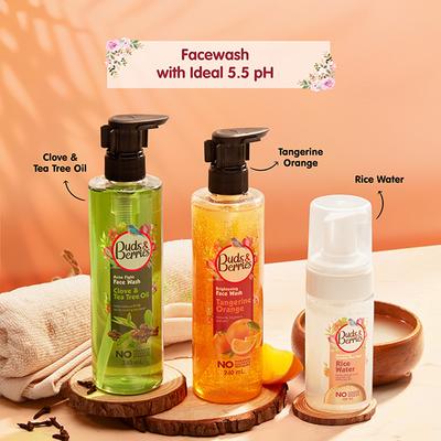 Buds & Berries Tangerine Orange Brightening Face Wash 240 ml - Face Wash & Cleansers