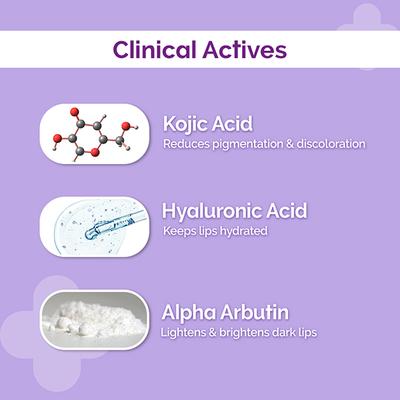 The Derma Co. 1% Kojic Acid Lip Balm with Alpha Arbutin & Hyaluronic Acid - Treats Pigmentation, Lightens Dark Lips 4 gm - Lip Balms